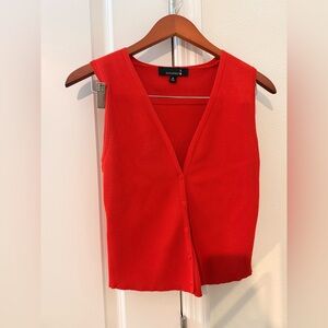 Virbrant orange Sleeveless Crop Top